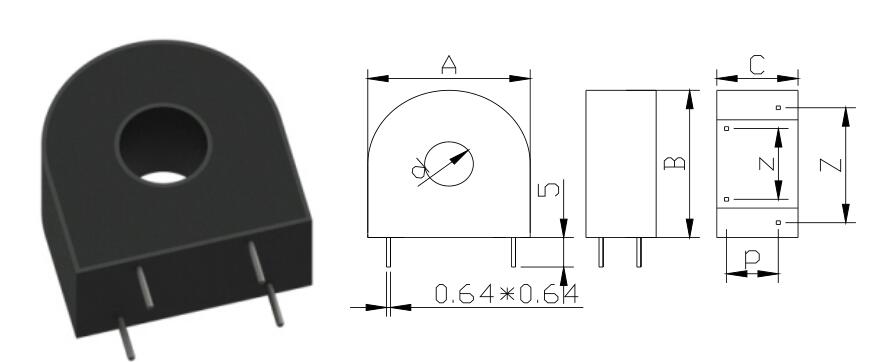 Type A: Dual pins, usually smaller in size and smaller in current range, usually using ultra-fine crystal cores with higher precision;  Type B: Four-pin parallel pins, usually the current is from large to small, usually using ultra-microcrystalline iron core, so the accuracy is higher；  Type C: Front and rear parallel pins, usually the current is from large to small, usually using ultra-microcrystalline iron core, so the accuracy is higher;  Class D: Three-pin, usually use silicon steel wound core, so the accuracy is not as good as the ultra-microcrystalline core, but the load capacity is strong.